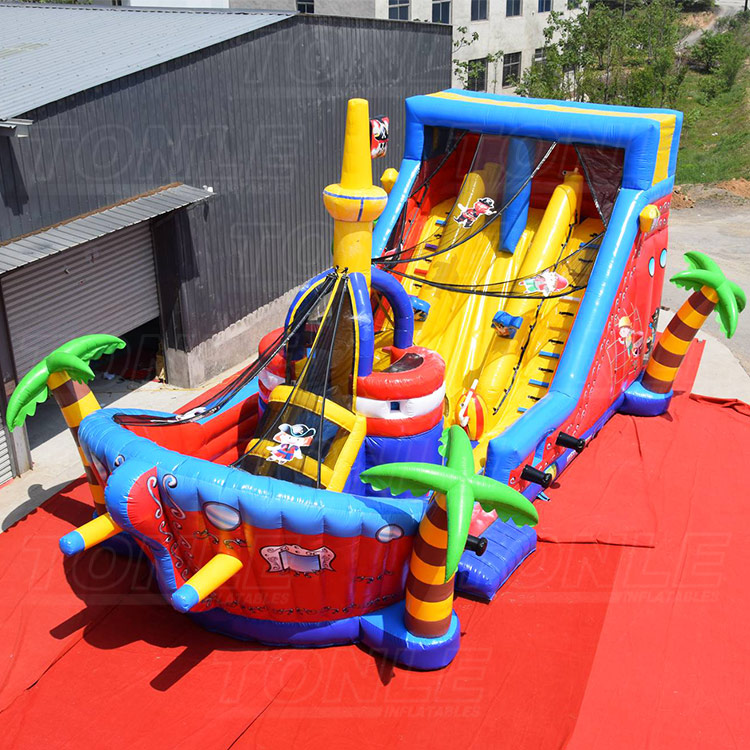 inflatable pirate ship dry slide 4