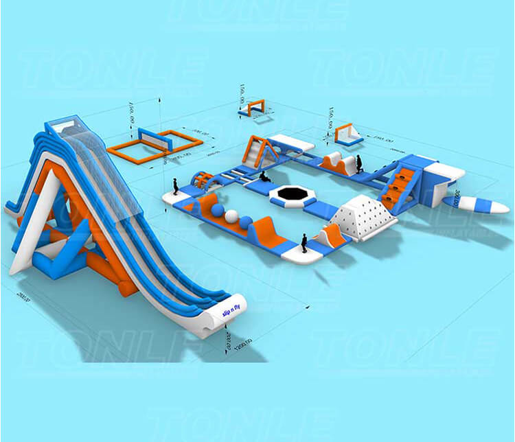 where is the mobile water park suitable for placement